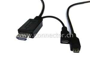 MHL HDMI Micro USB   HDMI HTC G14 Flyer S2 i9100 BK 5ft  