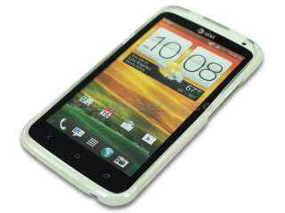 Clear Soft Rubber Case HTC One X XL AT&T One X LTE Argyle Pattern 