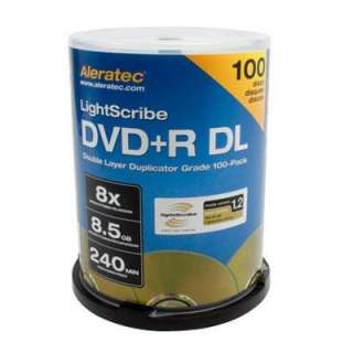 Aleratec 300120 DVD+R DL 100 Pack   Kit 0808068005599  