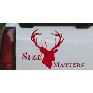 Size Matters Big Buck Decal Hunting And Fishing Car Window Wall Laptop 