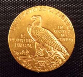 1914 INDIAN HEAD QUARTER EAGLE $2.5 1/2 DOLLAR GOLD COIN NICE GENUINE 