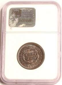   1854 Large Cent   NGC MS 66 BN   N 25 R3   Top Pop   None Finer  