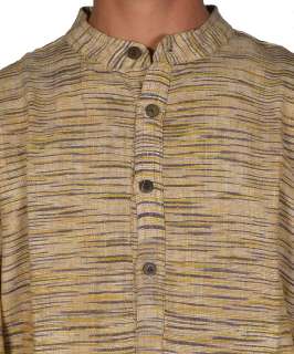 indian striped khadi men s kurta fabric for winter summers