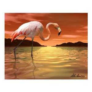  Florida Pink Flamingo Giclee Poster Print