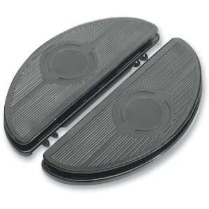 Drag Specialties Half Moon Floorboards with Vibration Inserts   Black 