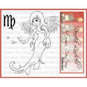    Virgo Childrens Zodiac Unmounted Rubber Stamp 
