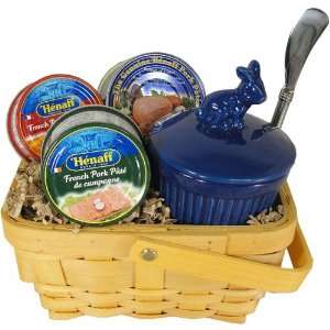 Assorted Pate and Crock with spreader French Gourmet Gift Basket 
