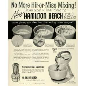  1955 Ad Hamilton Beach Co Food Mixer Kitchen Appliances 