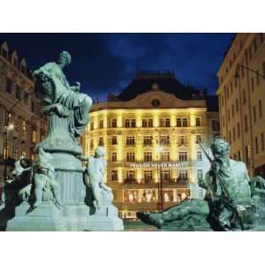  Statues at Fountain and Pension Neuer Markt at Neuer Markt 