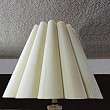 Vintage HEYCO Molded Faceted GLASS Table Lamp Brass Base Apothecary 