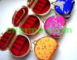PCS Wholesale Multi color Silk / Rayon Travel Jewelry Box