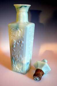 JIM BEAM Beams Choice Pale Jade Liquor Bottle 1972  