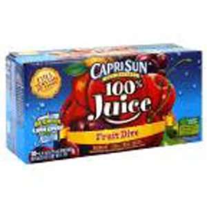 Caprisun 100% Juice Fruit Dive 6 Oz Pouch   4 Pack  