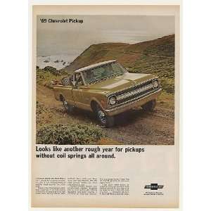  1969 Chevrolet Chevy Pickup Truck Rough Year Print Ad 