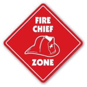   CHIEF ZONE  Sign  fighter department chief gift Patio, Lawn & Garden
