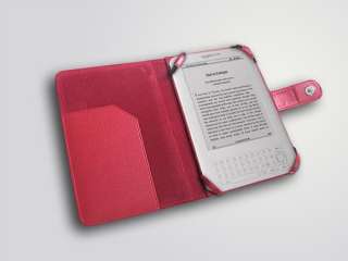  Kindle 3 eBook Leather Case Cover Jacket Red new  