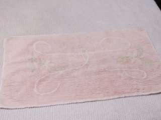 VINTAGE PINK CHENILLE THROW RUG~Shabby~Cottage~Chic  