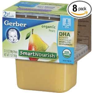 Gerber 2nd Foods Organic Pear, 2 Count, 3.5 Ounce Tubs (Pack of 8 