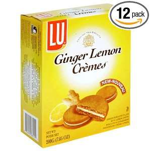 LU Ginger Lemon Cremes Cookies, 7.05 Ounce Boxes (Pack of 12)  