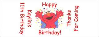 Personalized Elmo Birthday Party Candy Labels Wrappers  