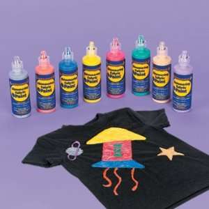  Shimmering Fabric Paint Set   Basic School Supplies 