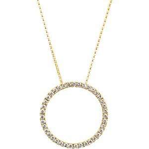    14K Yellow Gold 1 Ct Tw Diamond Necklace CleverEve Jewelry