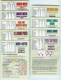   Video Poker for Winners Software for PC + 9 VP Strategy Cards  