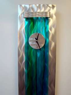 Modern Abstract Metal Art Contemporary Clock Sculpture  