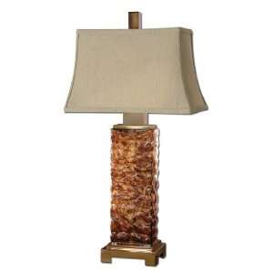 Uttermost 33.5 Inch Buxton Lamp Rugged, Burnt Sienna Tinted Glass w 
