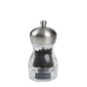  Kiss Pepper Mill In Stainless Steel & Clear Acrylic 4.5 