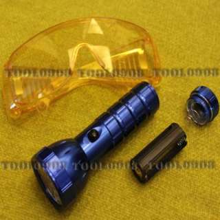 Fluid Gas Leak Detector 28 LED UV W/ Safety Glasses  