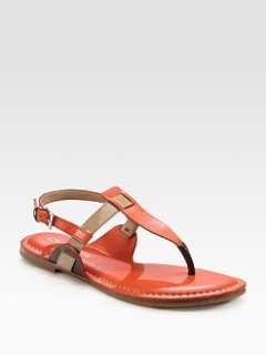 Cole Haan   Bridget Patent Leather Colorblock Thong Sandals