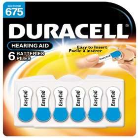  Duracell Size 675 Hearing Aid Batteries   6 pk. Health 