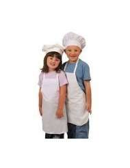 kids white role play dressup costume chef cooking apron hat set ml