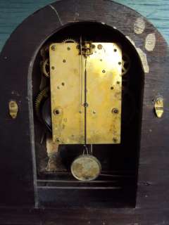 1924 DECO WATERBURY MAHOGANY CASE MANTEL CLOCK  