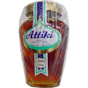 Attiki Greek Honey 16 Oz Jar  Grocery & Gourmet Food