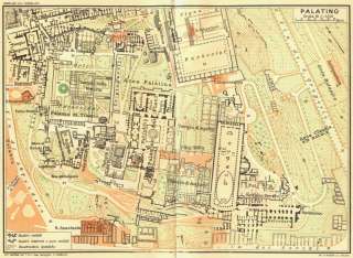 ROME Palatino, 1925 map  