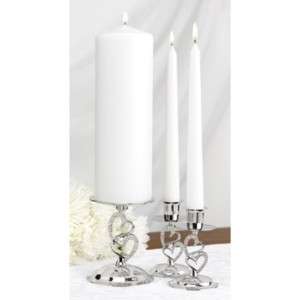 Sparkling Love Heart Wedding Unity Candle Holder Stands  