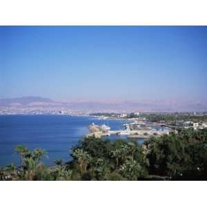 View Over Red Sea Resort Marina and Beach Hotels Towards Israeli Town 