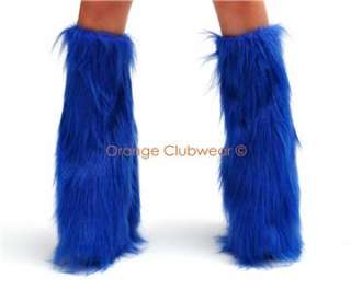 Sexy GoGo Dancer Blue Boot Sleeve Covers Leg Warmers  