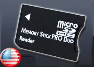 MICRO SD SDHC to MS Pro Duo Memory Stick Adapter PSP gb  