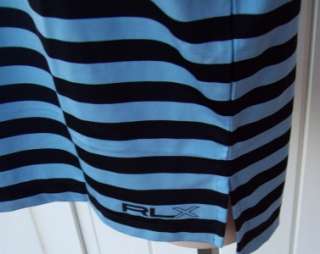 Ralph Lauren mens RLX golf polo striped shirt small blue black nwt 