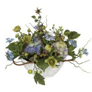  Hydrangea Centerpiece Silk Flower Arrangment