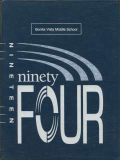 BONITA VISTA MIDDLE SCHOOL YEARBOOK 1994   California  