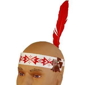  Novelties Inc Indian Headband with Feather / Brown   Size One   Size