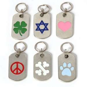  Dog Tags with Symbols L PEACE