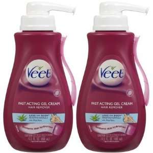 Veet Hair Removal Gel Cream Sensitive Formula 13.5 oz, 2 ct (Quantity 