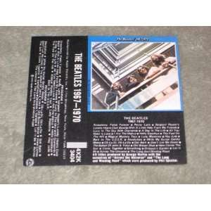  Vintage THE BEATLES 1967 1970 Paper Cassette Case Insert J 