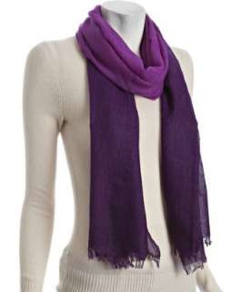 Amicale plum ombre cashmere color fade fringe scarf   up to 70 