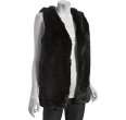 Wyatt black faux fur chunky vest   